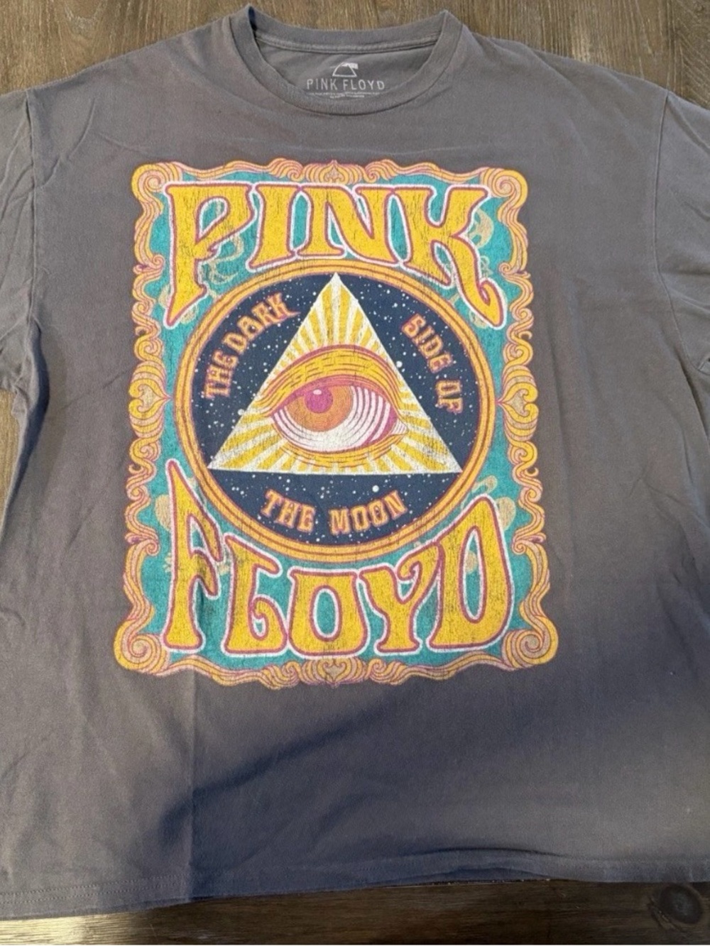Pink Floyd Graphic Tee - Gray with Colorful Print